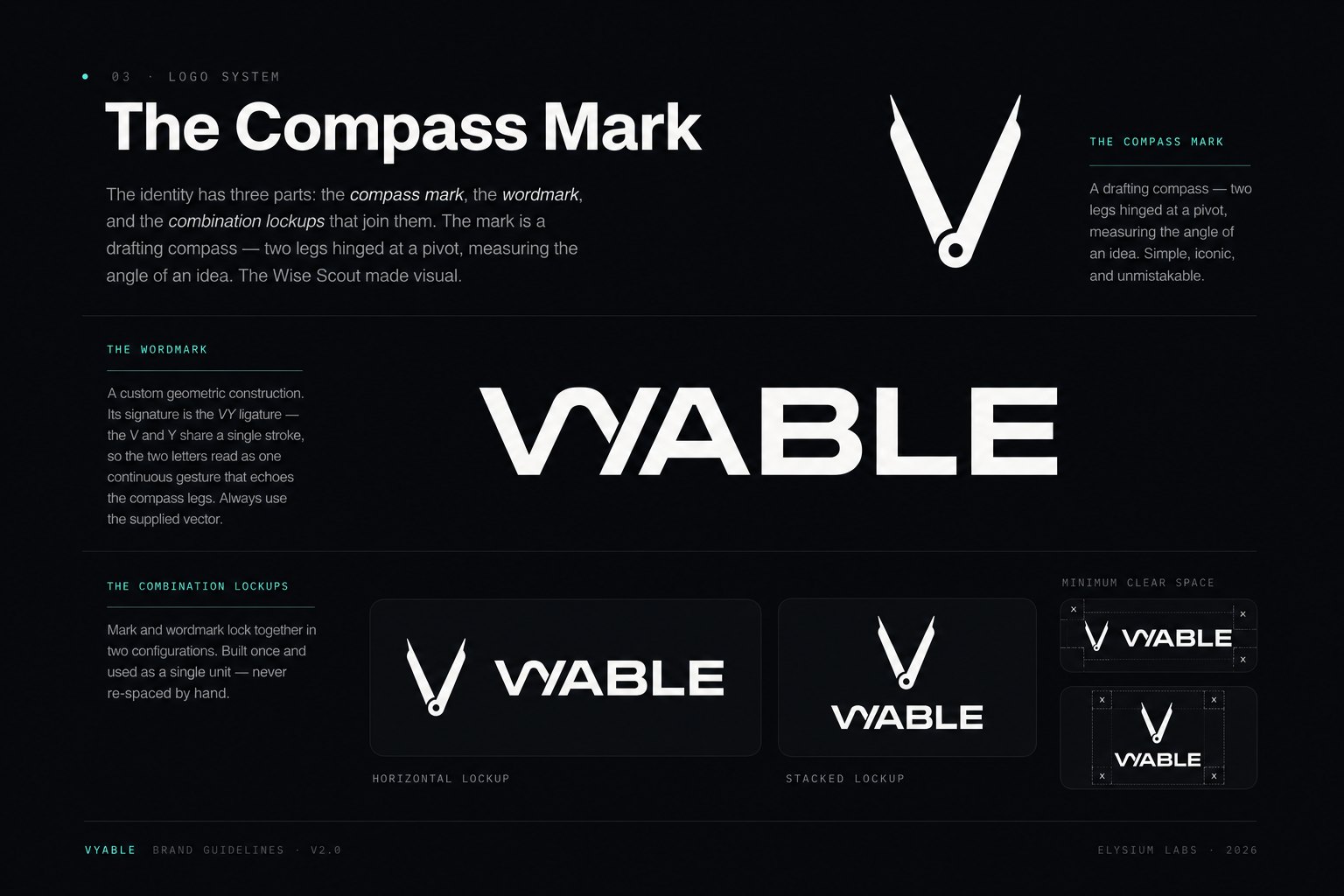 Vyable logo and wordmark system
