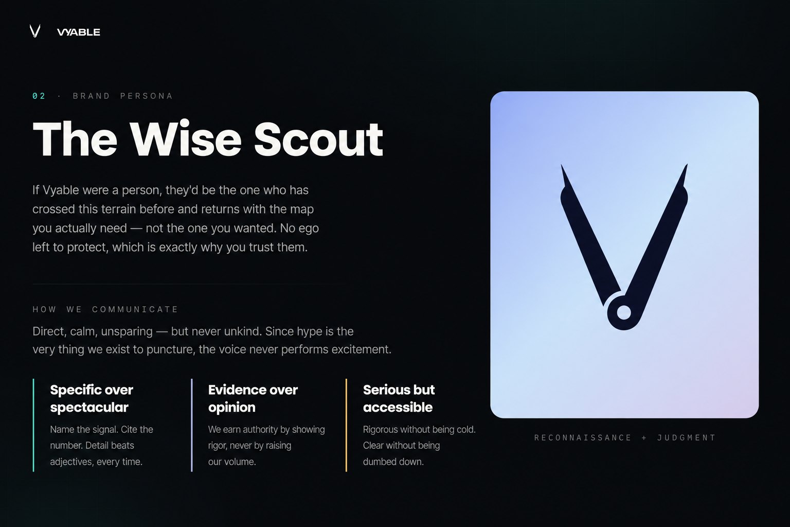 Vyable Wise Scout brand persona
